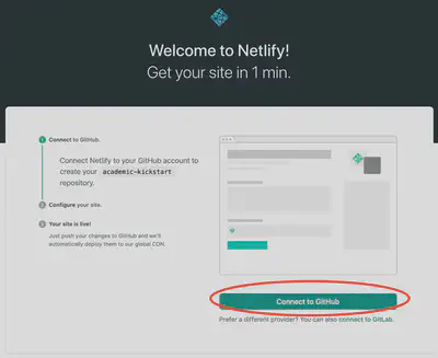 Netlify welcome screen
