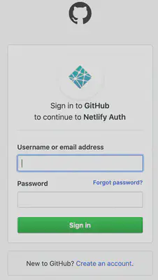 Login with your Github account (or create a new Github account)