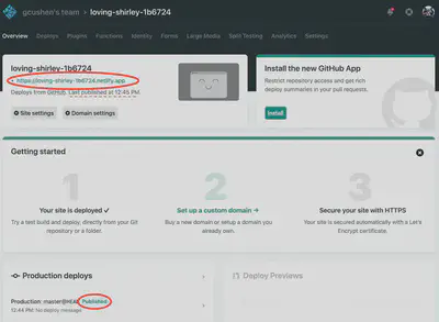 Netlify will now generate your shiny new site